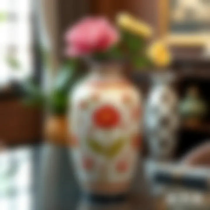 Elegant ceramic vase showcasing intricate patterns