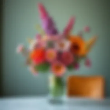 Stunning glass vase filled with vibrant flowers