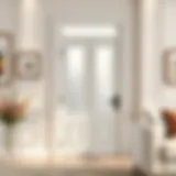 Elegant white door with frosted glass panel