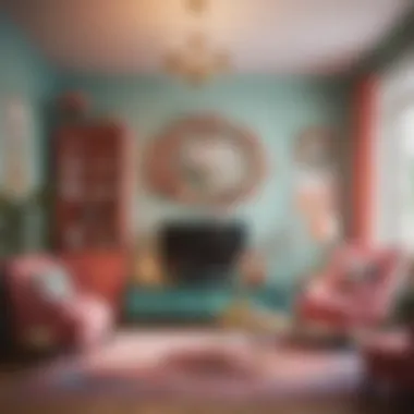 Whimsical Design: A Playful Approach Colorful and whimsical entertainment center showcasing decor