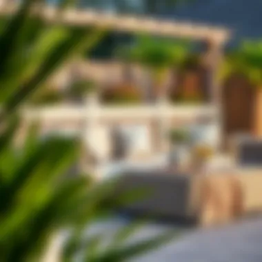 Patio Scene Enhanced by Cushions Elegant patio scene with cushions enhancing decor