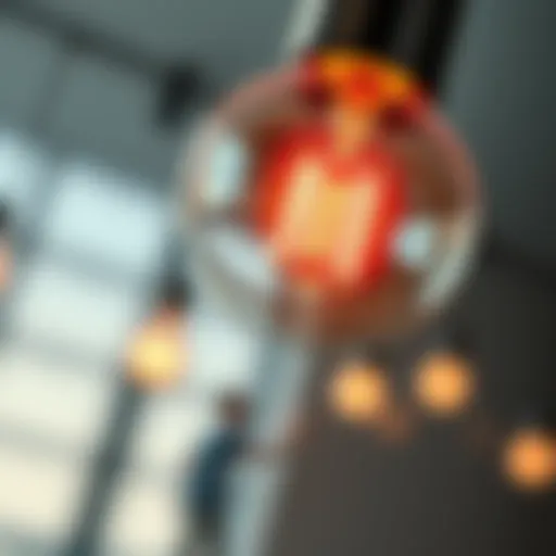 Intricate Design of BR30 Bulb A close-up view showcasing the intricate design of a BR30 bulb