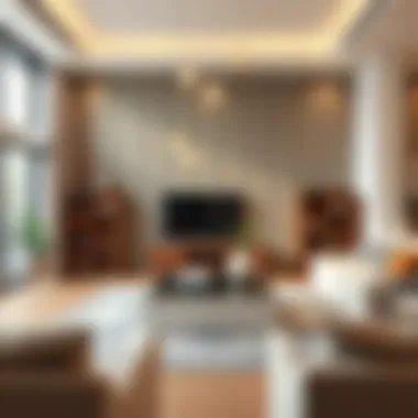 Stylish cube storage units in a modern living room setting