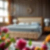 Elegant kingsize divan bed frame with luxurious upholstery