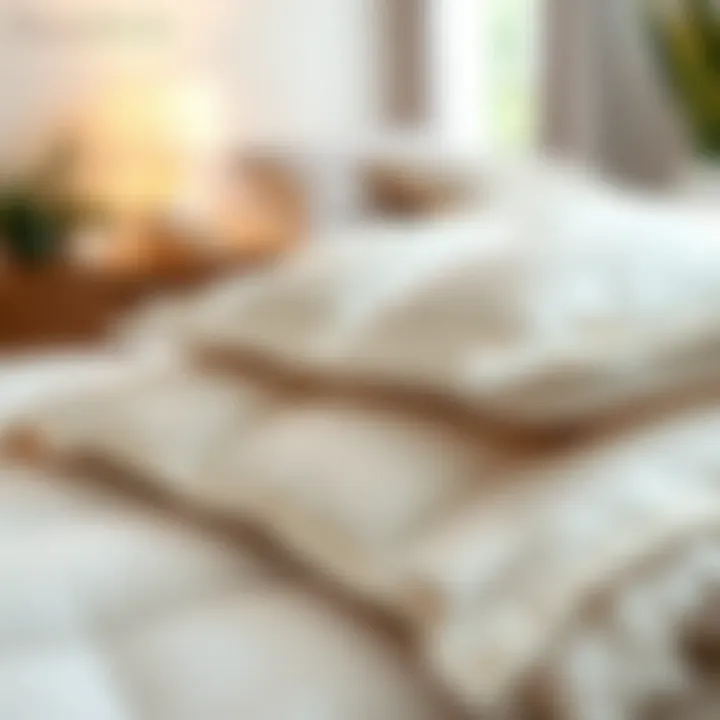 Visual representation of the eco-friendly materials used in the Puredown comforter