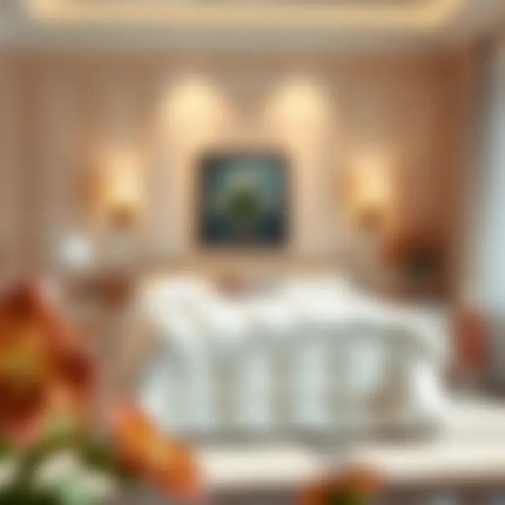 Elegant bedroom setup featuring the Puredown goose down comforter on a stylish bed