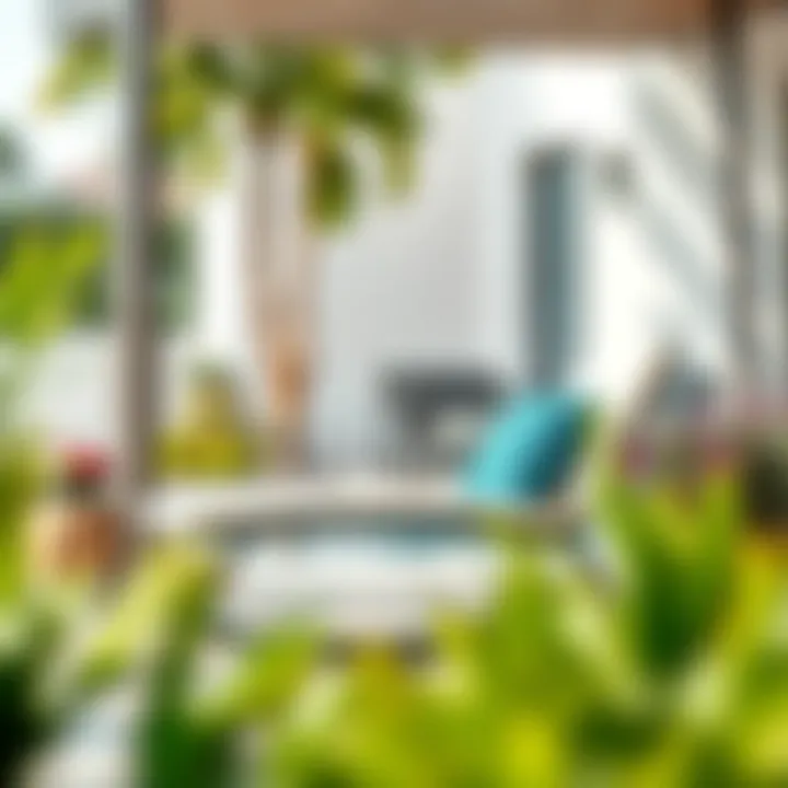 Elegant rocking lounger in a modern outdoor setting