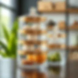 Elegant stackable glass containers showcasing design versatility