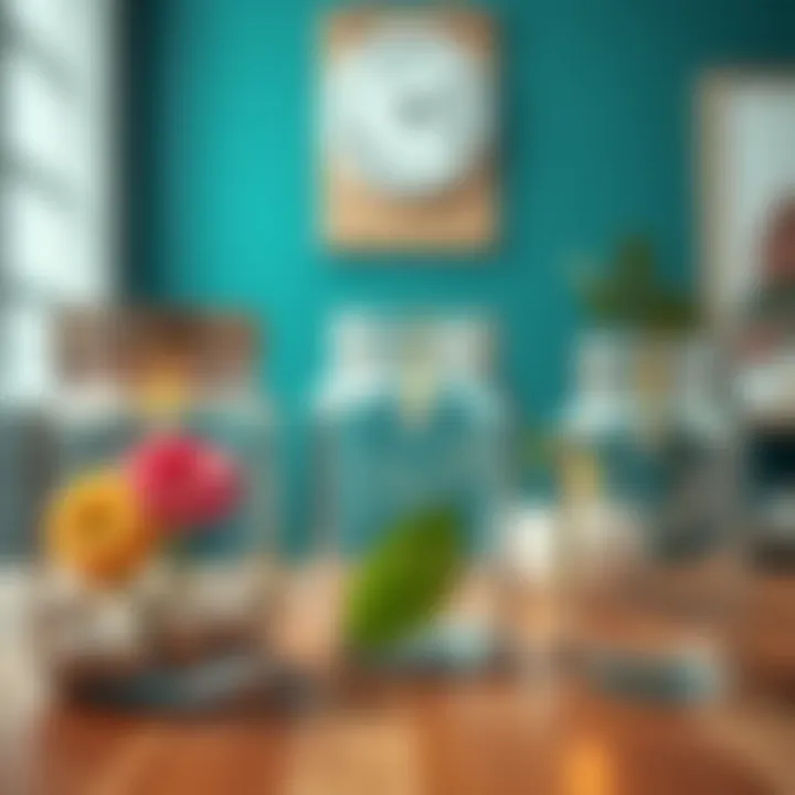 Creative DIY project featuring 8 oz mason jars as decorative elements.