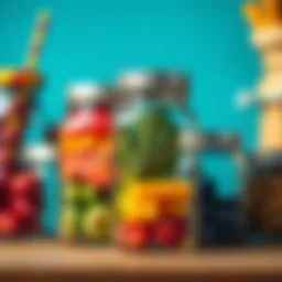 Elegant arrangement of 8 oz mason jars showcasing vibrant food storage ideas.