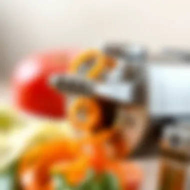 High-Quality Blade of Stainless Steel Spiralizer Close-up of the high-quality stainless steel blade of a spiralizer