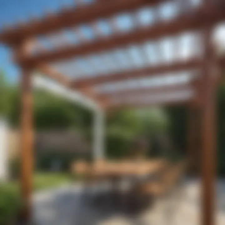 Variety of materials used in pergola construction