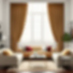 Luxurious velvet curtains in a sophisticated living room setting