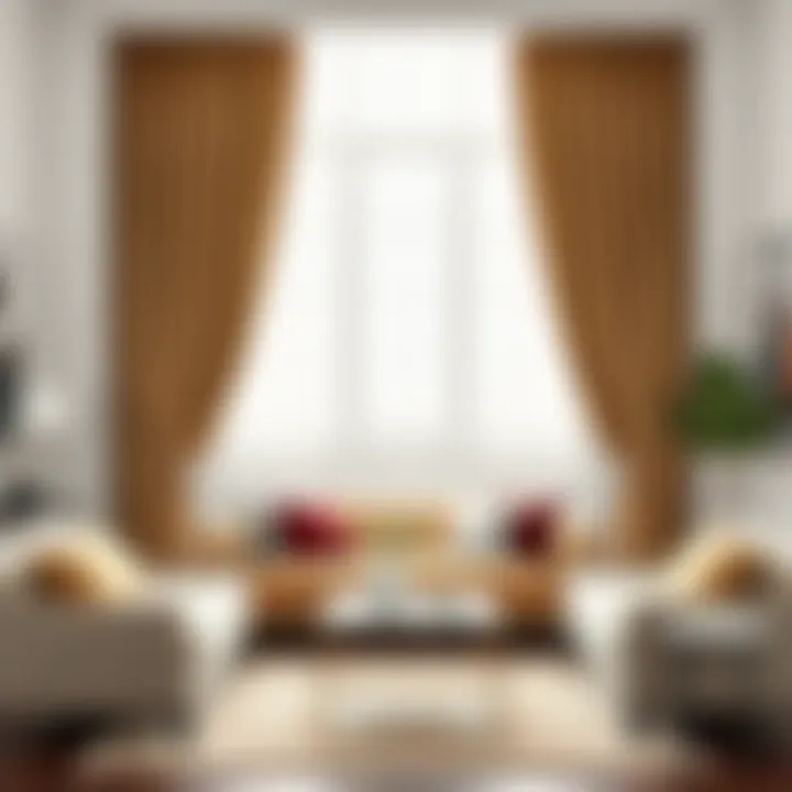 Luxurious velvet curtains in a sophisticated living room setting