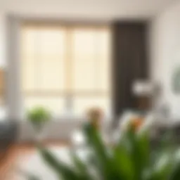 Elegant mini blinds in a modern living space