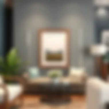 A finished decorative project using an unfinished wood shadow box frame in a home setting