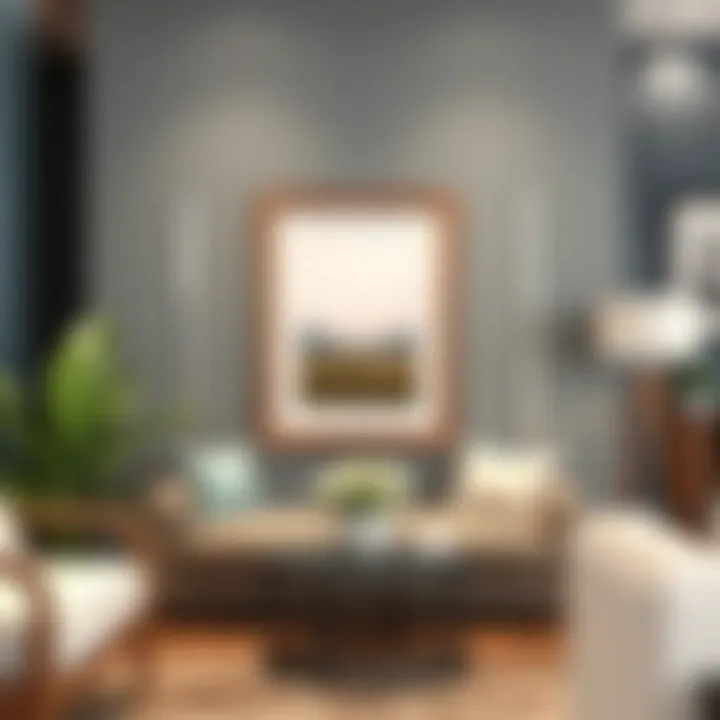 A finished decorative project using an unfinished wood shadow box frame in a home setting