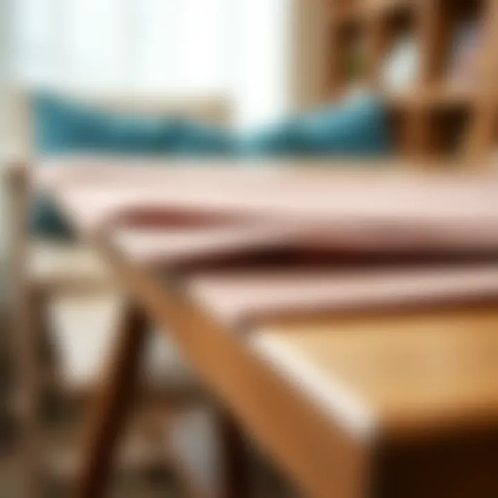 Close-up of durable materials used in folding furniture