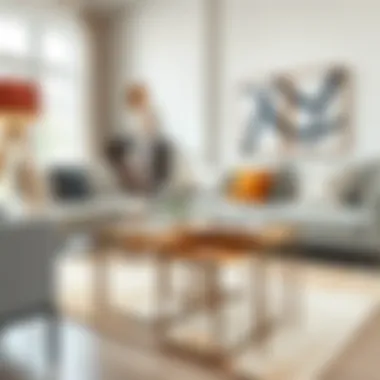 Stylish metal nesting end tables in a modern living room setting