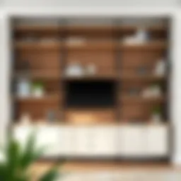 A stylish 27 wide shelving unit featuring modern design