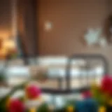 Elegant metal trundle bed with stylish design