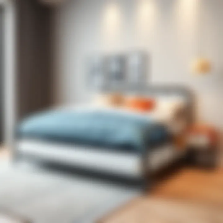 Modern Trundle Bed with Storage Solutions Modern metal trundle bed with storage options