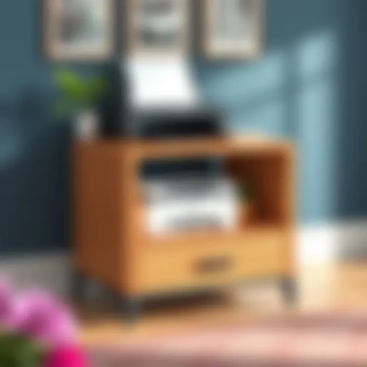 Printer stand with ample storage space