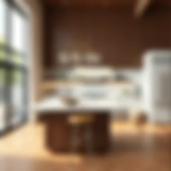 Aesthetic Contributions of Movable Island Counters Artfully designed movable island counter enhancing aesthetic appeal