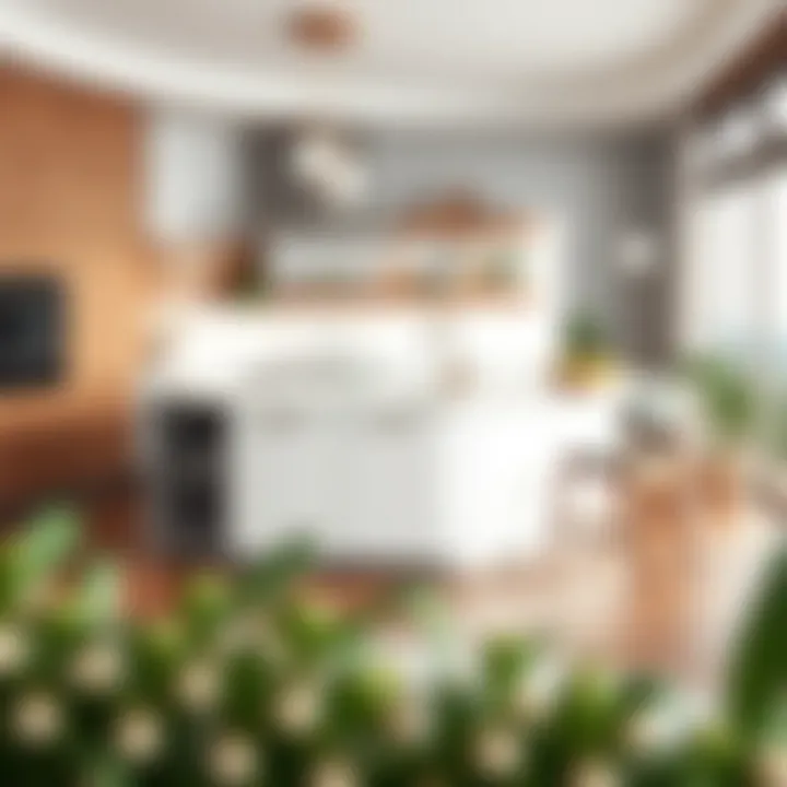 Contemporary Movable Island Counter Design Sleek modern movable island counter in a contemporary kitchen setting