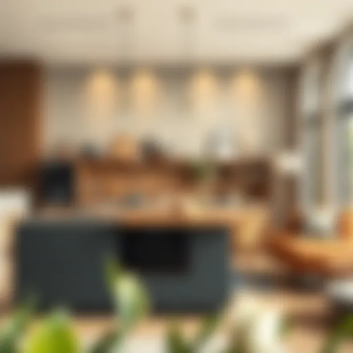 Versatility of Movable Island Counters in Living Spaces Versatile movable island counter in a multifunctional living space