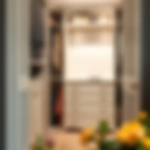 Elegant dresser integrated into a compact closet space