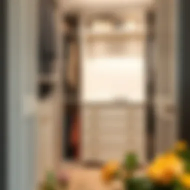 Elegant Dresser in Compact Closet Elegant dresser integrated into a compact closet space