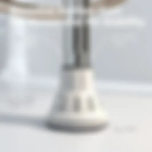 Close-up of rubber foot on shower chair demonstrating grip and stability