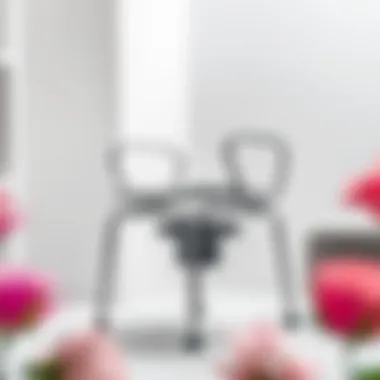 Innovative Shower Chair Designs with Rubber Feet Integration Visual representation of shower chair design incorporating rubber feet