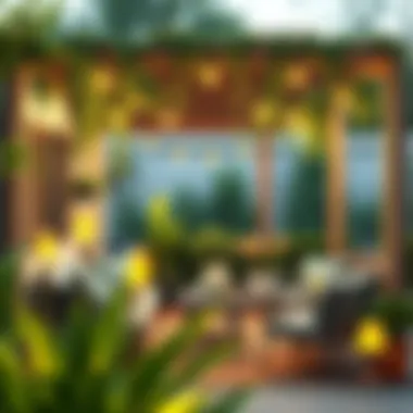 Cozy Outdoor Patio with Small 40w Bulbs Charming outdoor patio lit with small 40w bulbs creating a cozy ambiance