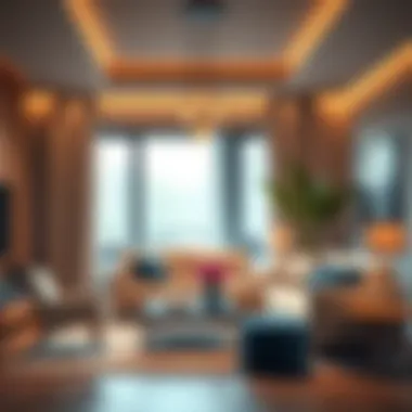 Elegant Living Room Lighting with Small 40w Bulbs Elegant small 40w bulbs illuminating a stylish living room