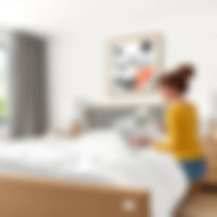 Client reviewing assembly instructions with TaskRabbit