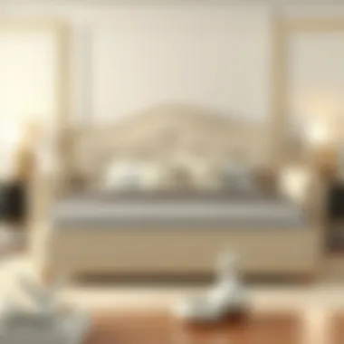 Elegant upholstered bed with cushioned sides