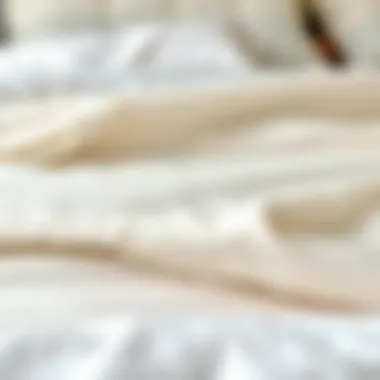 Texture Matters Close-up of fabric texture in minimal duvet cover