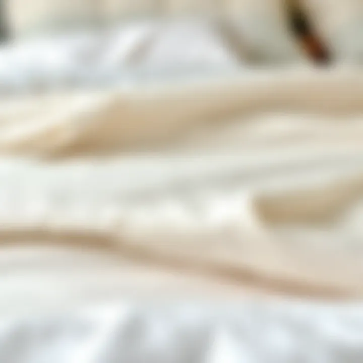 Texture Matters Close-up of fabric texture in minimal duvet cover