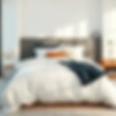 Modern Aesthetics Stylish arrangement of minimal duvet covers in a modern interior