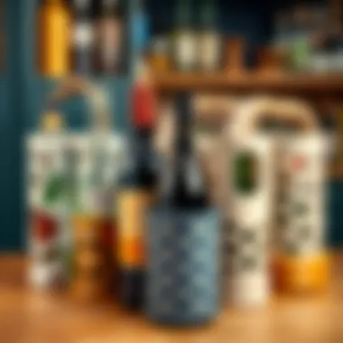 Diverse Bottle Organizers A variety of bottle organizers showcasing different materials