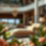 Luxurious chaise lounge in an elegant living room