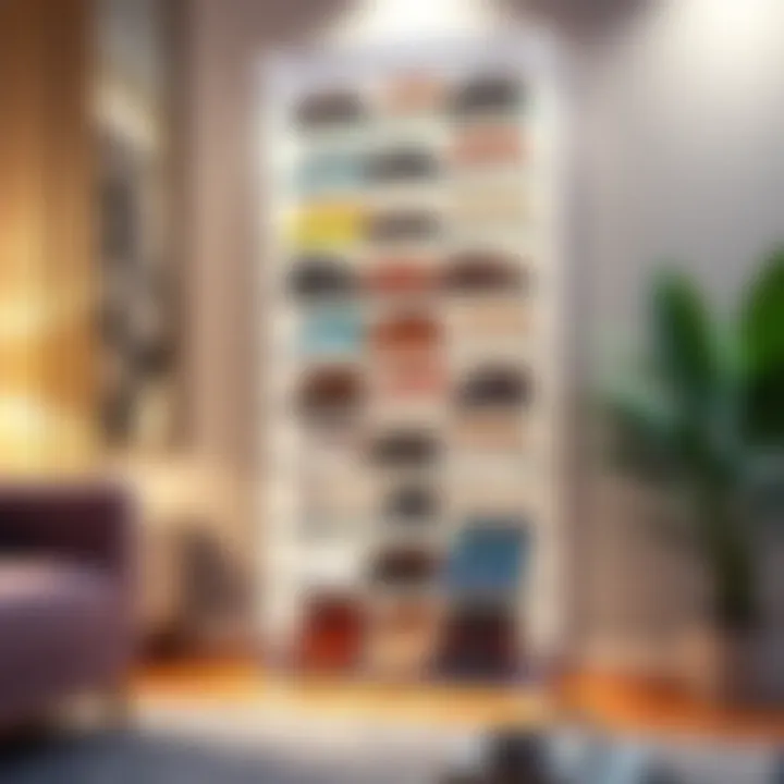 Creative Vertical Shoe Organizer Innovative vertical shoe storage solution