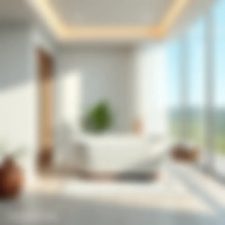 Modern Design of Rolling Tub in Contemporary Interior Modern design of a rolling tub in contemporary interior