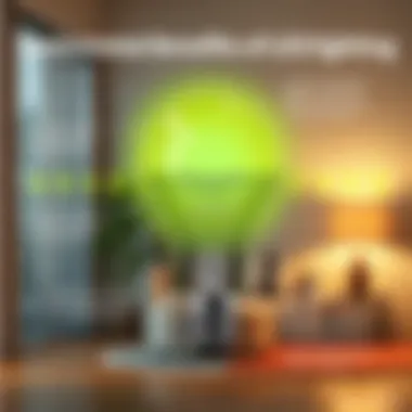 A diagram illustrating the environmental benefits of using LED lighting