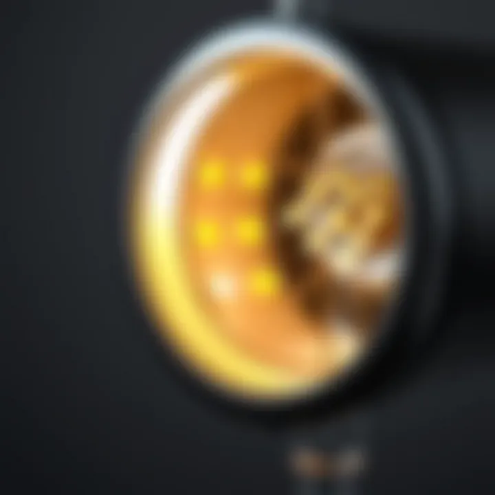 A close-up view of the technical components of an LED lamp