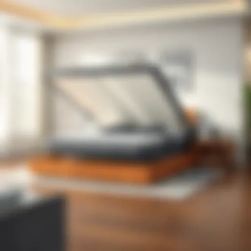 Elegant storage bed design showcasing integrated mattress and ample storage space