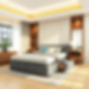 Stylish bedroom interior highlighting the practicality of storage beds