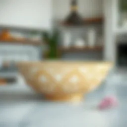 Elegant large kitchen bowl showcasing intricate design